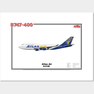 Boeing B747-400 - Atlas Air (Art Print) Posters and Art